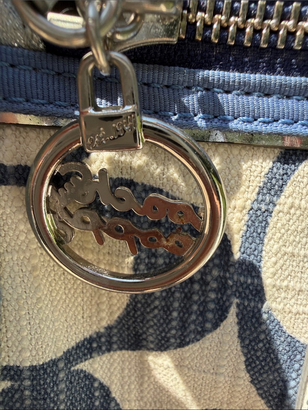 Coach Poppy Denim and Metallic Blue Patchwork Rocker Satchel 2010 w TAGS - Picture 15 of 17